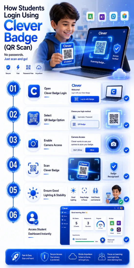 How Students Login Using Clever Badge (QR Scan)